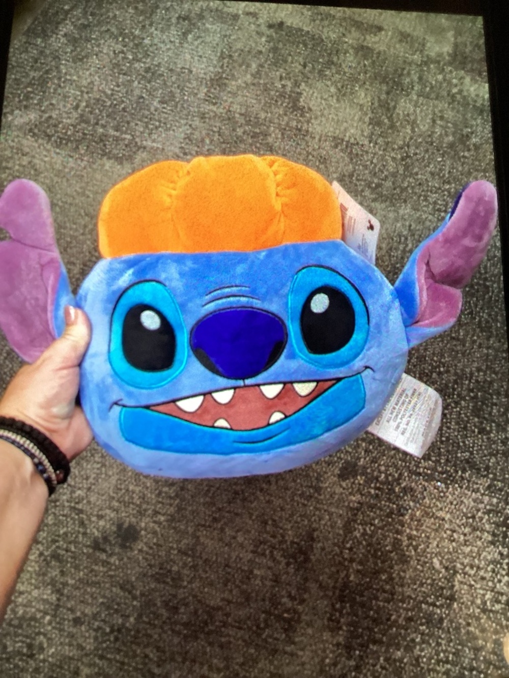 New Disney Autumn Stitch Decorative Pillow- pumpkin
